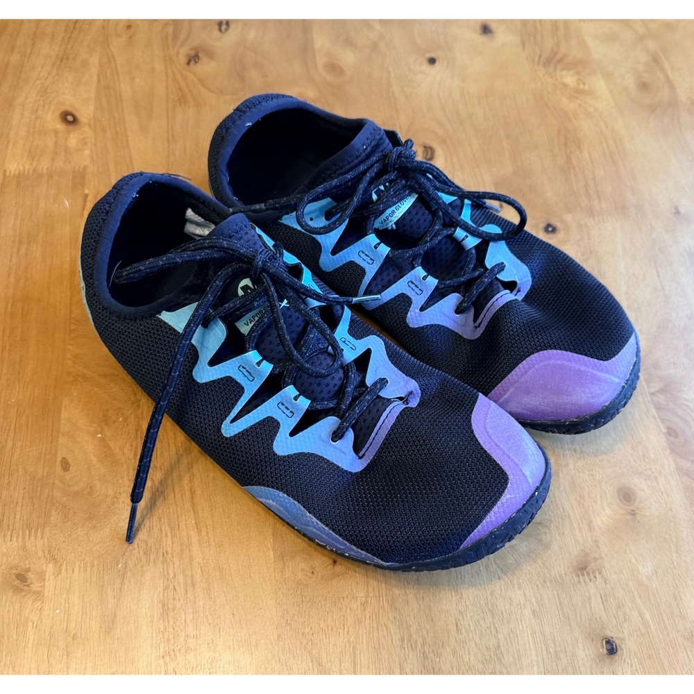 Merrell Vapor Glove 5 Mens Barefoot Running Shoes Black Teal Vibram J066665